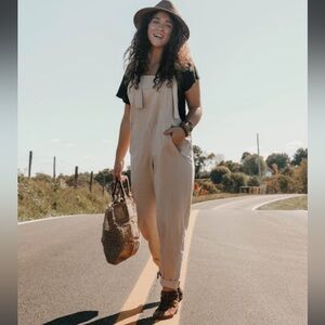 Farmhouse Frocks Brown Velvet Overalla